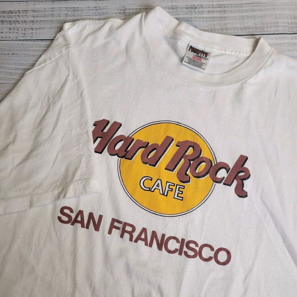 Vintage Hard Rock Cafe San Fransisco Tee Shirt Mens White XL USA Single Stitch